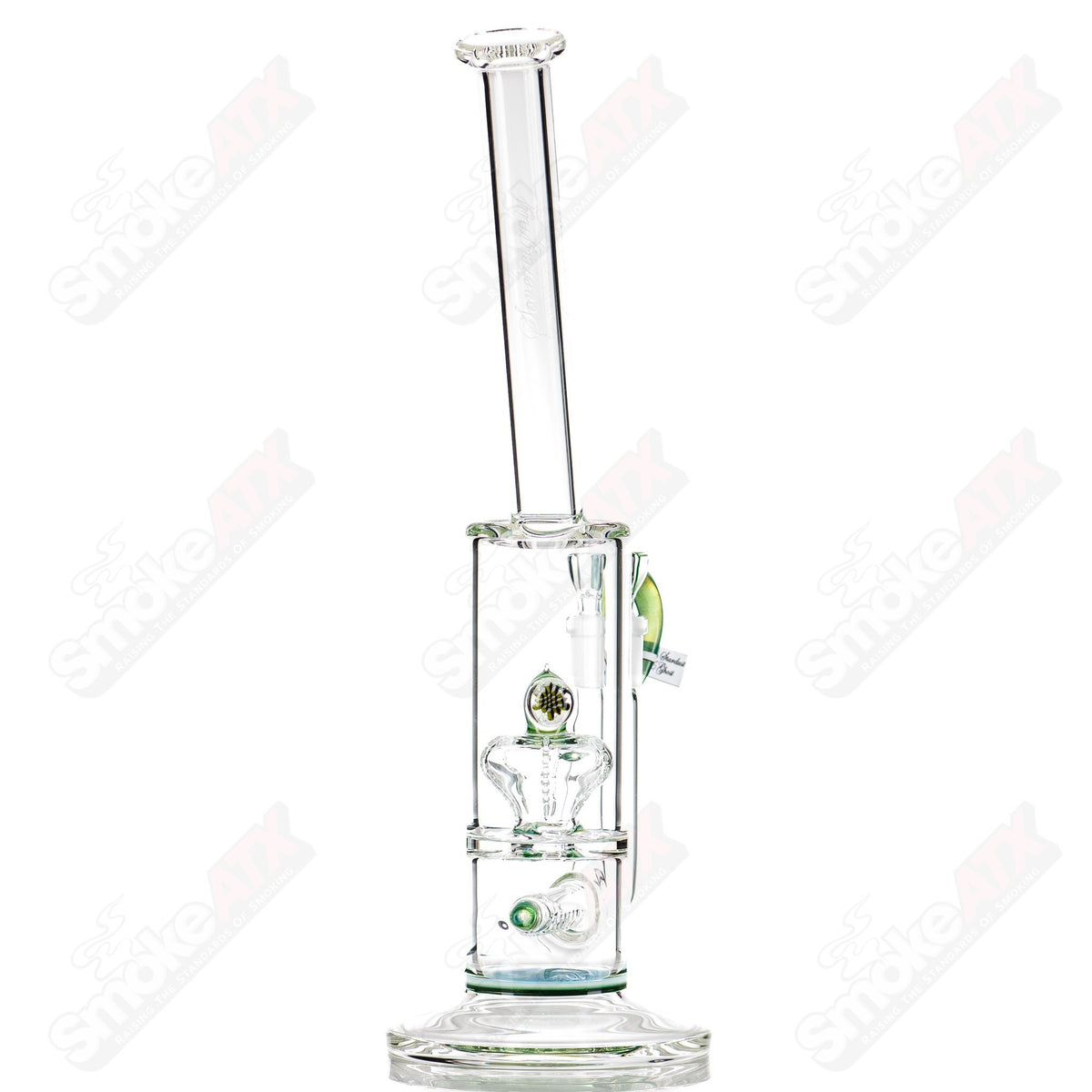 Green Stardust over Ghost Partial Accent 16mm Bent Neck w/Imperial Millie Sovereignty