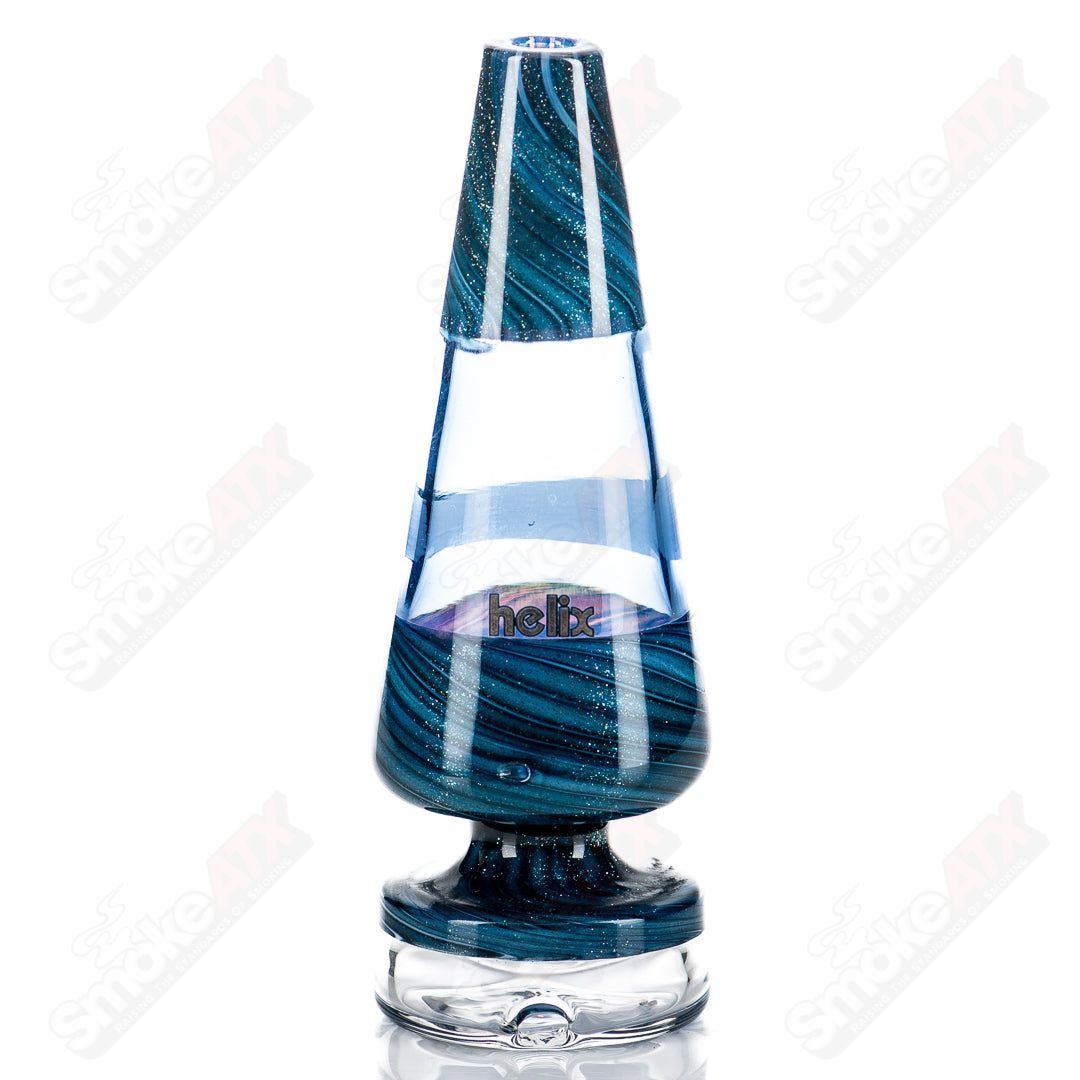Blue Puffco Peak Dry Top glass accessory by American Helix X Indo for Puffco Peak vaporizer, featuring a sleek blue design.