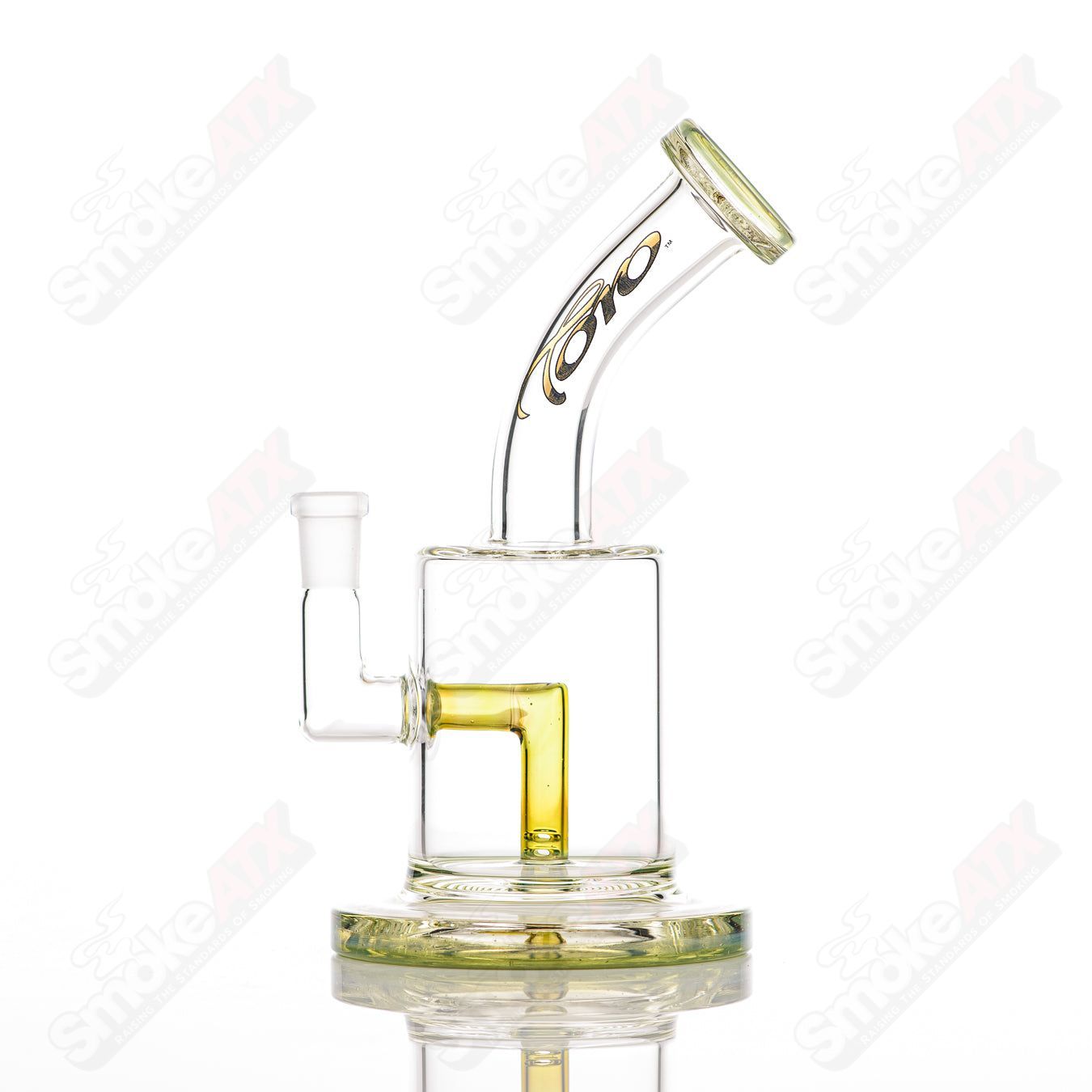 1 10mm Macro XL w 2 Color Foot/Mouthpiece Toro Glass - Smoke ATX