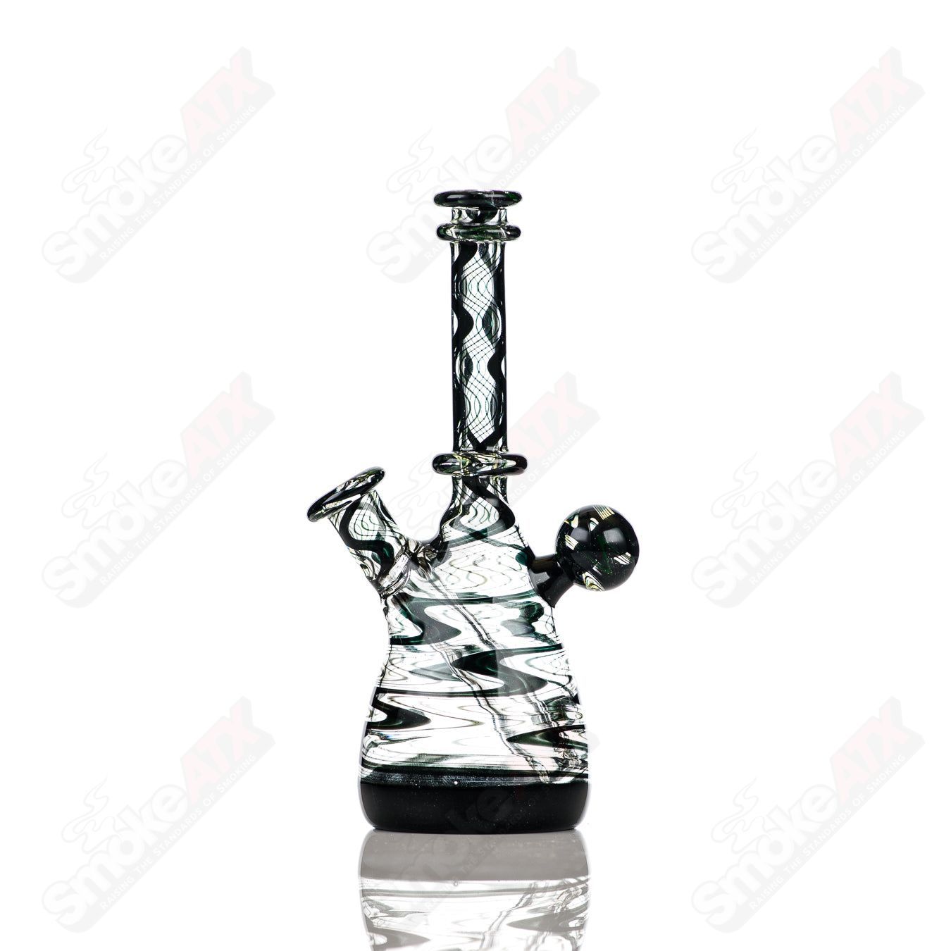 Dustorm Glass 10mm UV Secret Rainbow Mini Tube waterpipe featuring vibrant rainbow colors and clear glass construction.