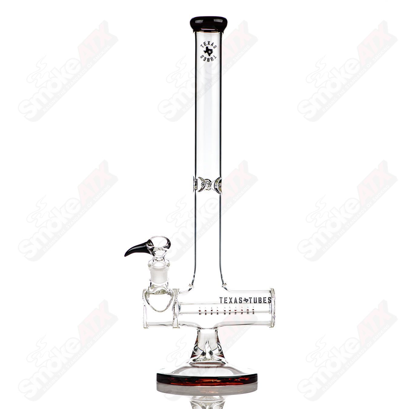 Colorful 17-inch Texas Tubes glass inline straight tubes measuring 50x5mm, designed for versatile smoking setups.