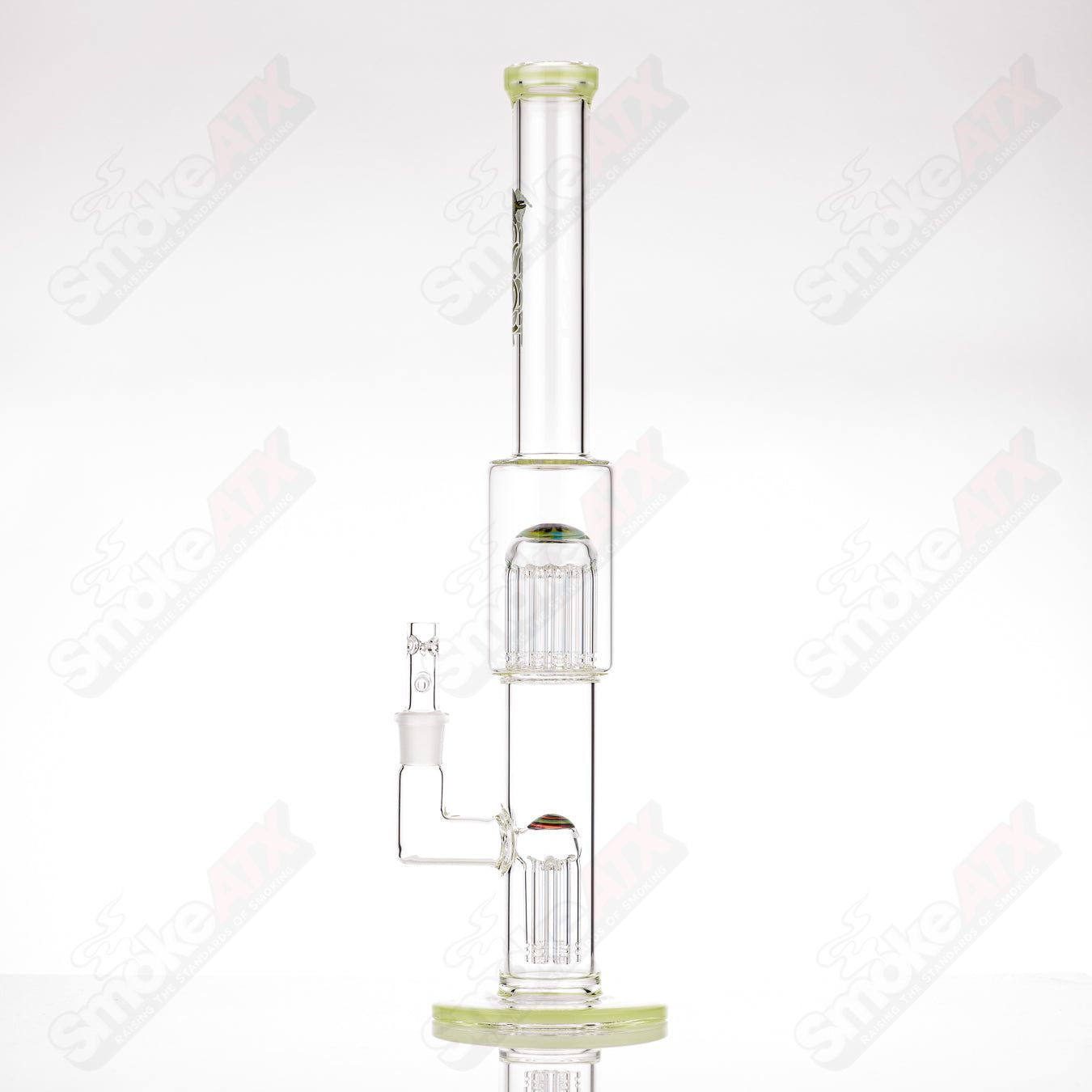 1 18mm 7/13 Arm Perc w Worked Sections Toro Glass - Smoke ATX