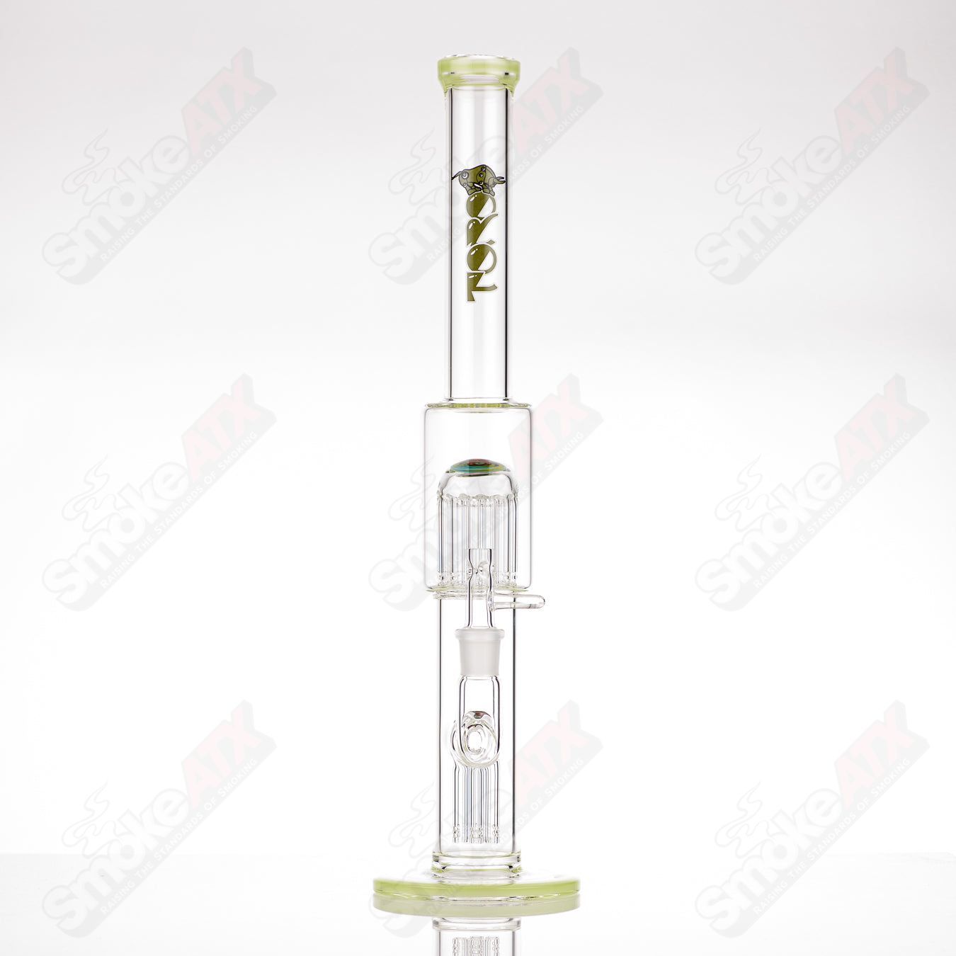 1 18mm 7/13 Arm Perc w Worked Sections Toro Glass - Smoke ATX