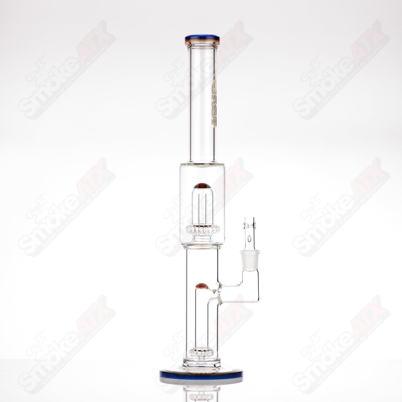 Toro 18mm full-size cylinder to cylinder glass straight tube for smoking, featuring clear borosilicate glass construction.