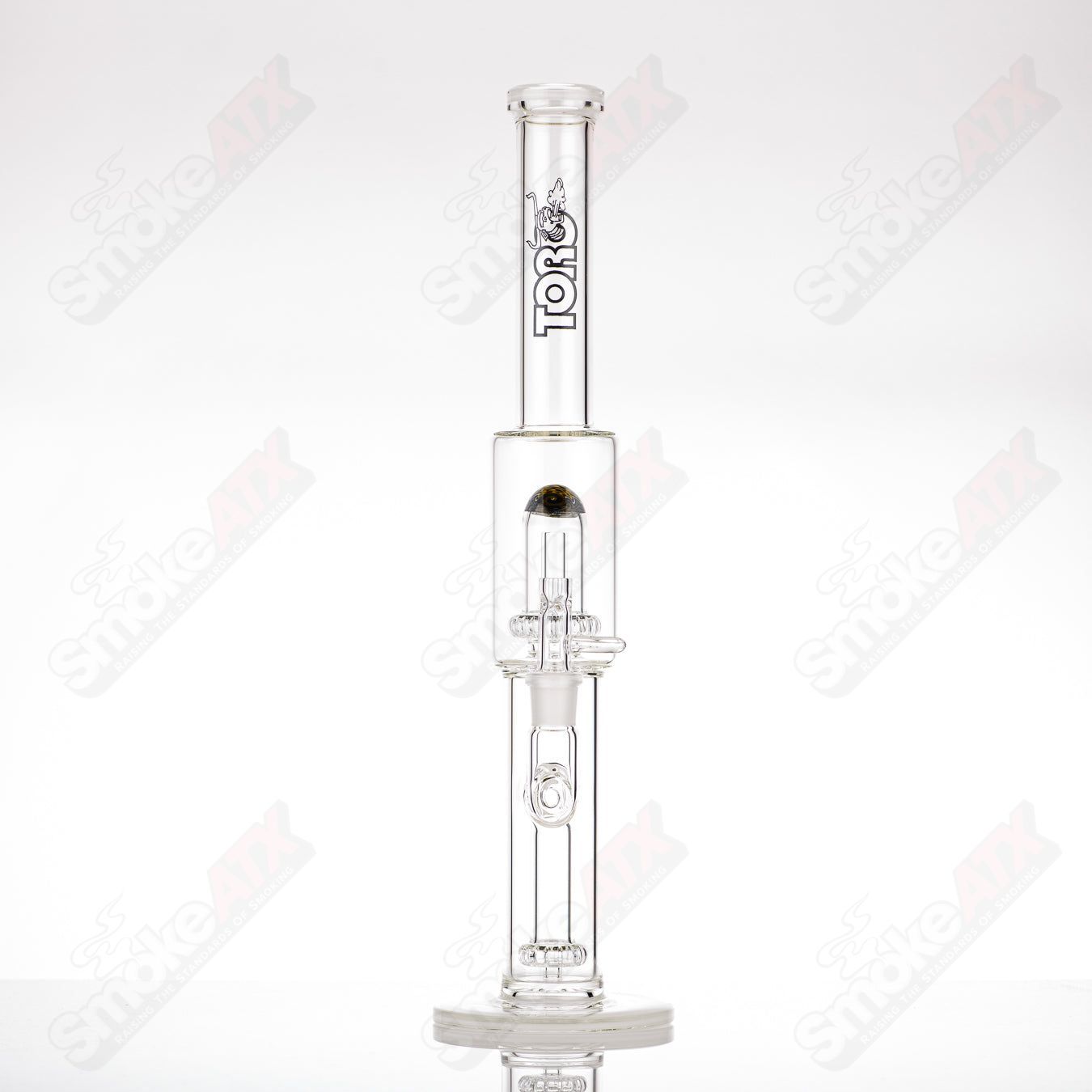 1 18mm Full size Circ to Circ w Worked Sections Toro Glass - Smoke ATX