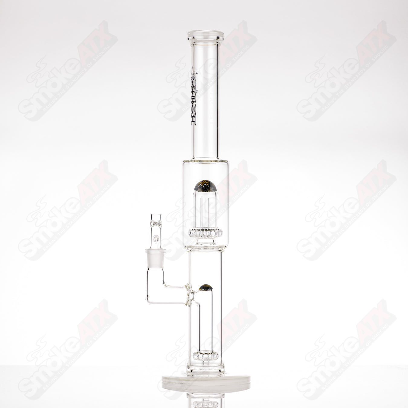1 18mm Full size Circ to Circ w Worked Sections Toro Glass - Smoke ATX