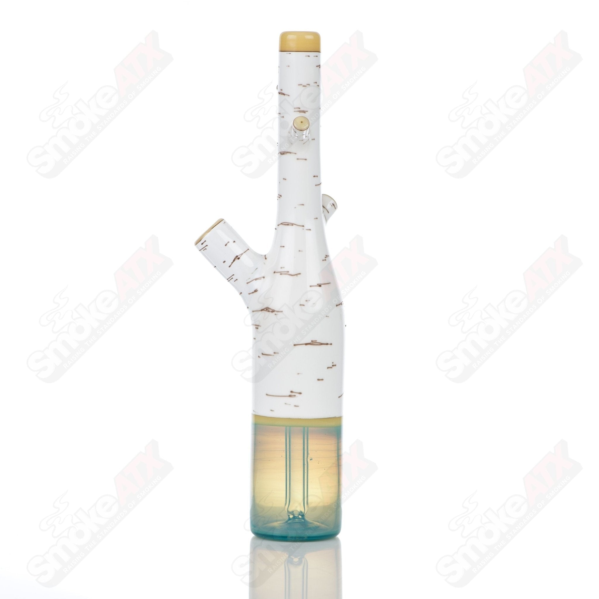 Foster Glass Birch Tube Foster Glass, heady glass with a clear tube design, featuring intricate details and craftsmanship.