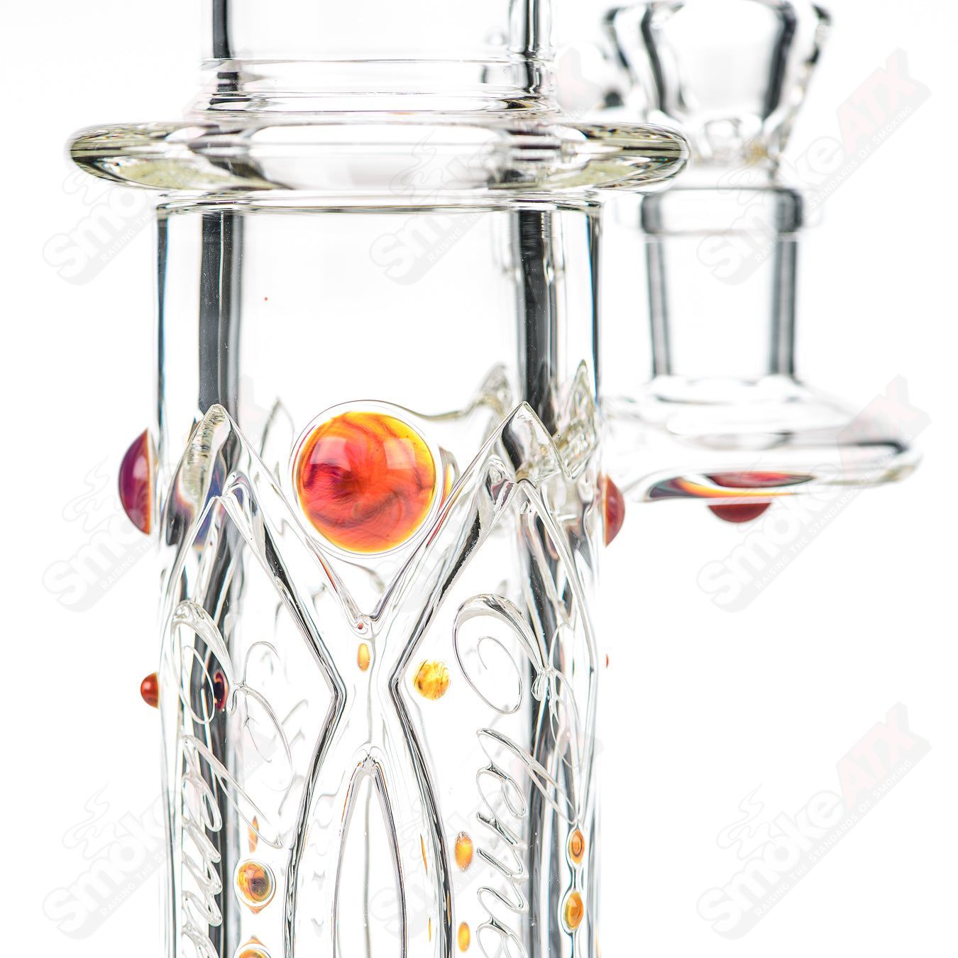 1 Elementum Membrane Tube with Color Dots Avant - Garde Glass - Smoke ATX