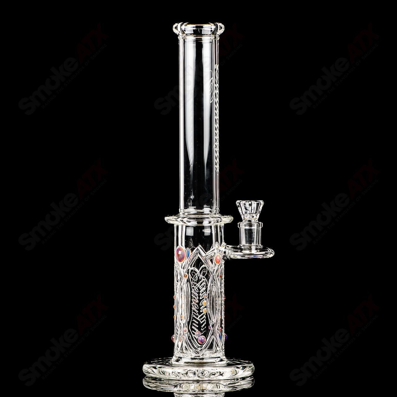 1 Elementum Membrane Tube with Color Dots Avant - Garde Glass - Smoke ATX