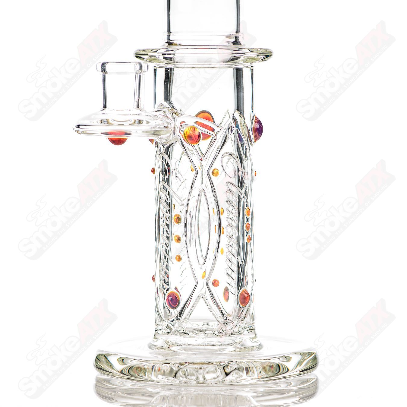 1 Elementum Membrane Tube with Color Dots Avant - Garde Glass - Smoke ATX