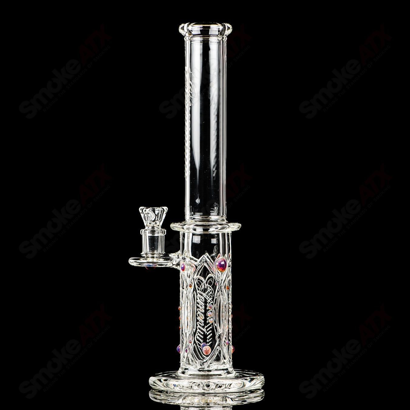 1 Elementum Membrane Tube with Color Dots Avant - Garde Glass - Smoke ATX