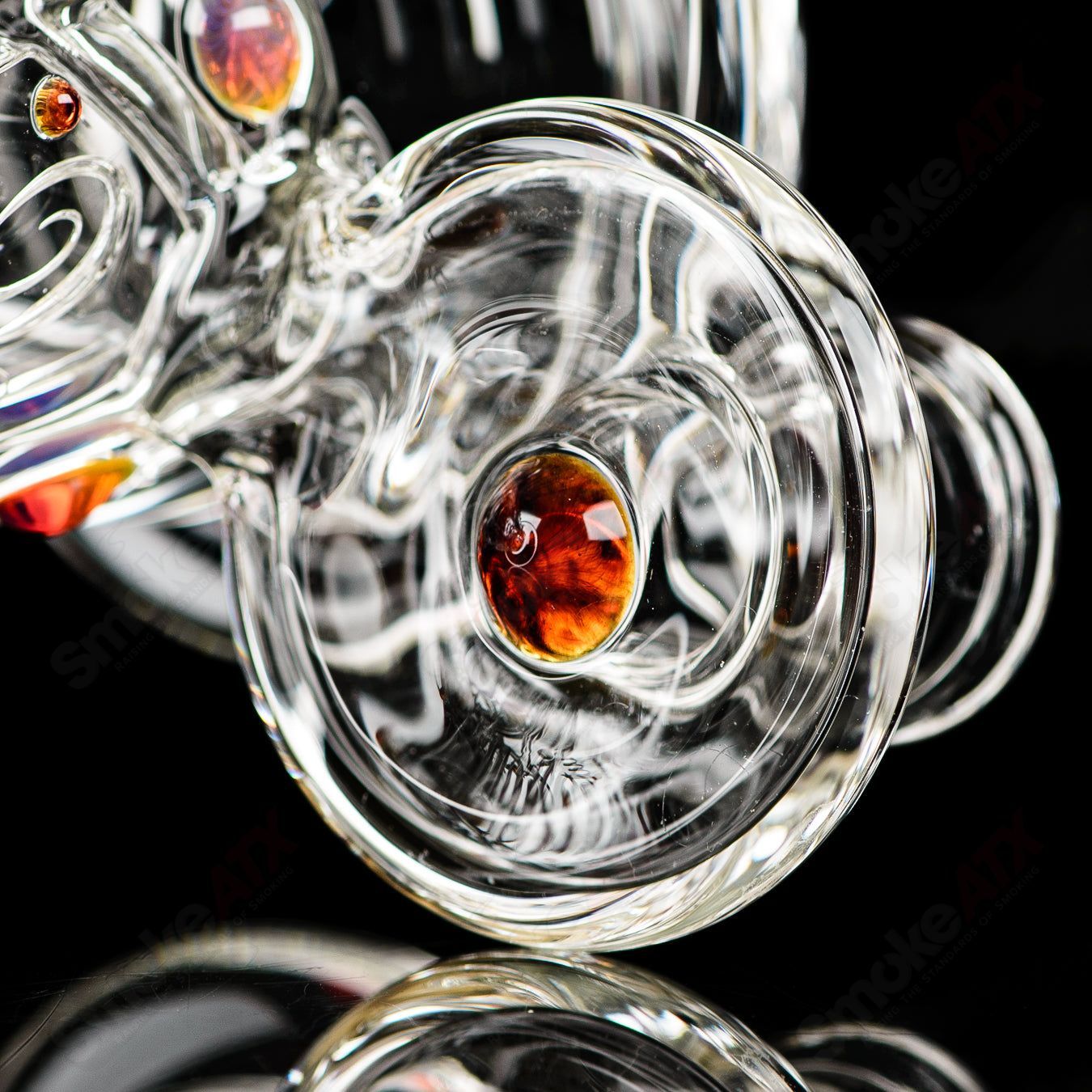 1 Elementum Membrane Tube with Color Dots Avant - Garde Glass - Smoke ATX