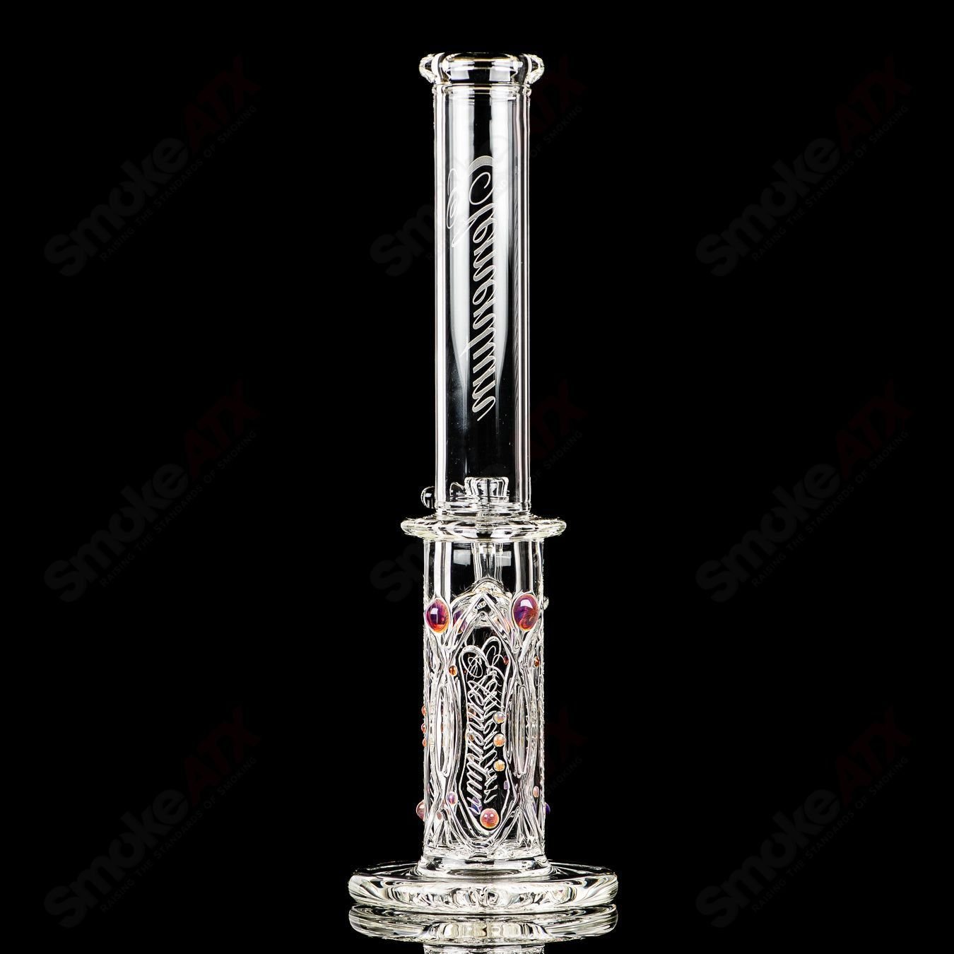 1 Elementum Membrane Tube with Color Dots Avant - Garde Glass - Smoke ATX