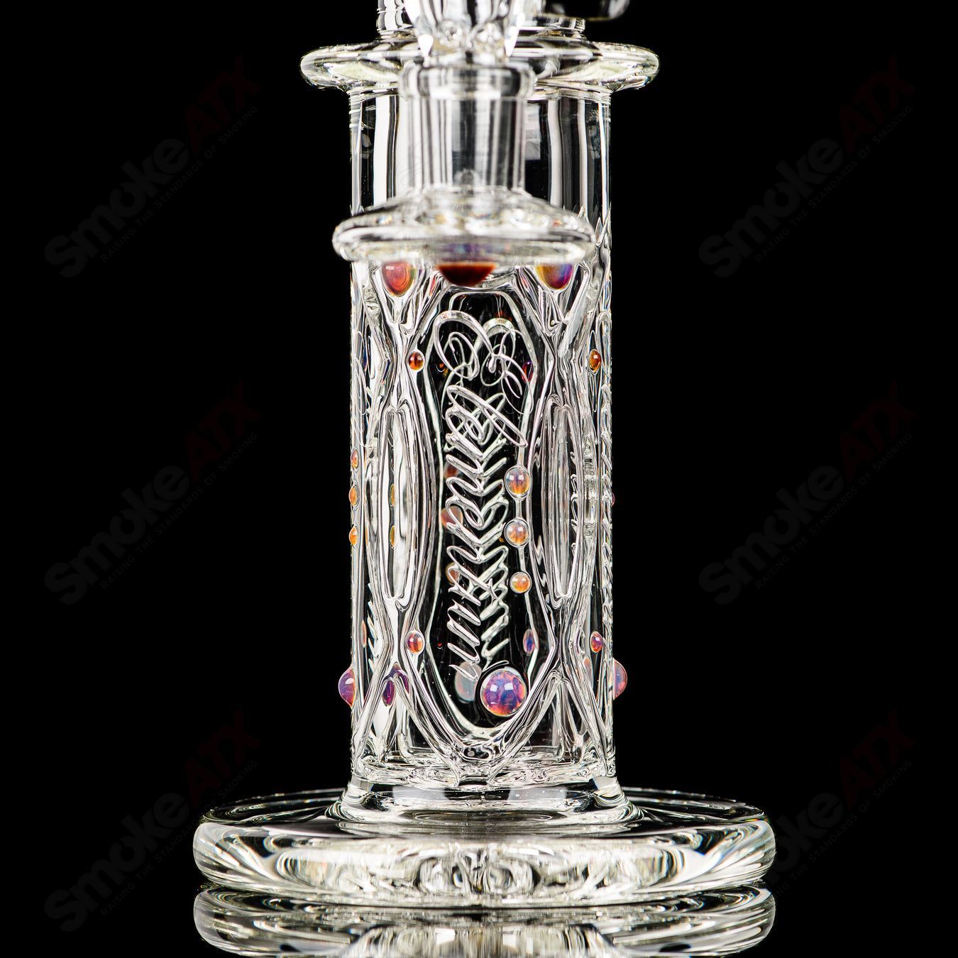 1 Elementum Membrane Tube with Color Dots Avant - Garde Glass - Smoke ATX