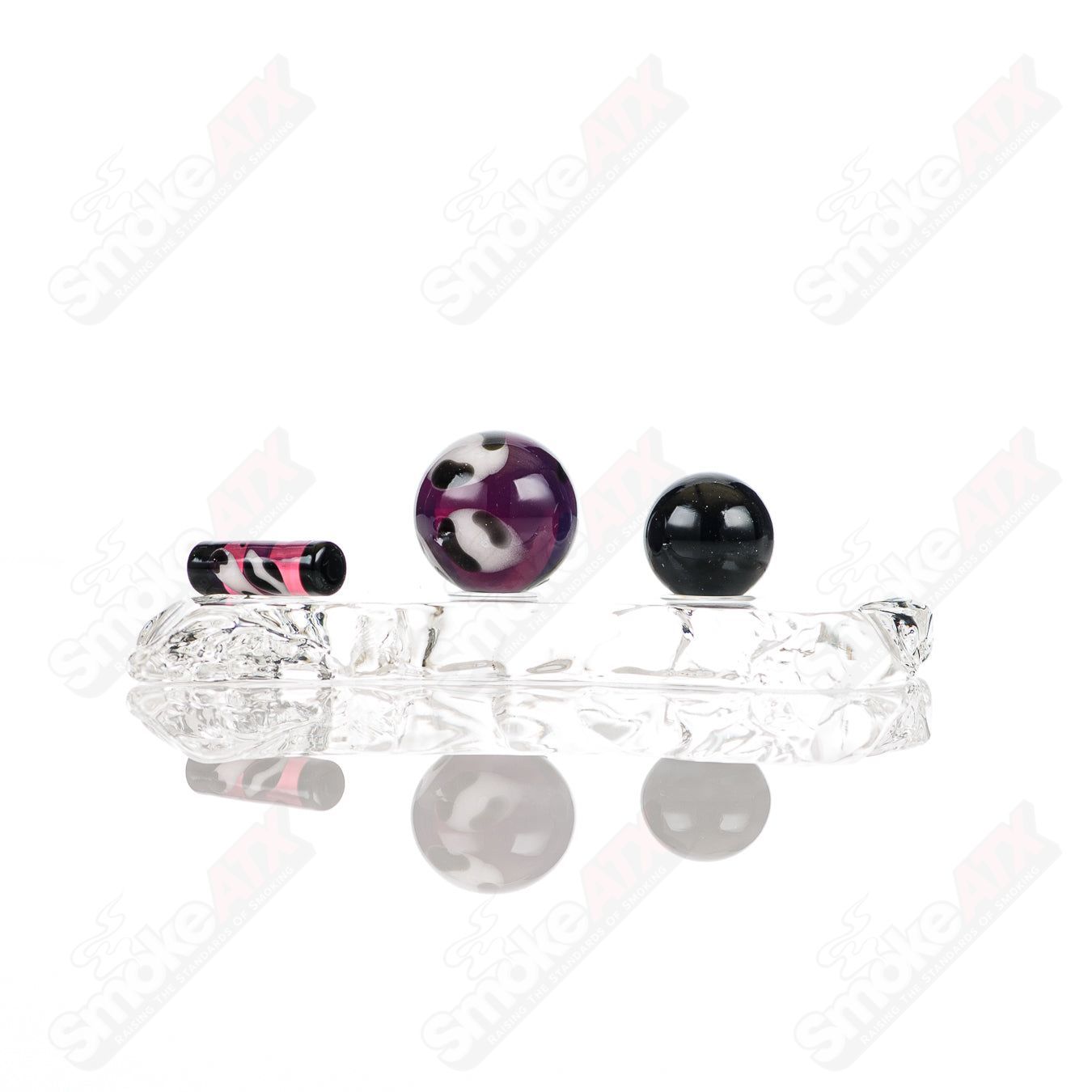 Leopard Slurper Set by Adventures In Glass Blowing featuring glass tools with leopard print design for glass blowing crafts.