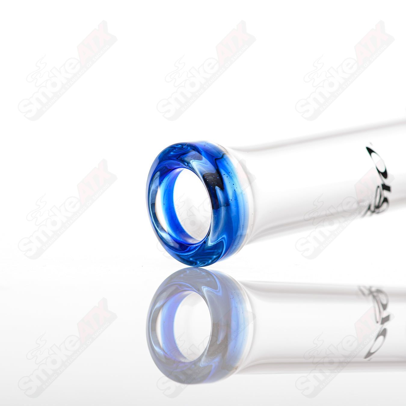 Toro Mini Circ to 13 Arm Conturax glass straight tube with colorful accent, featuring intricate glasswork and vibrant design details.