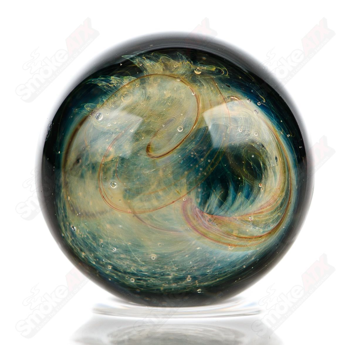 JMass Heady Glass Slurper Marble with colorful glass patterns, designed for decorative use or enhancing smoking experience.