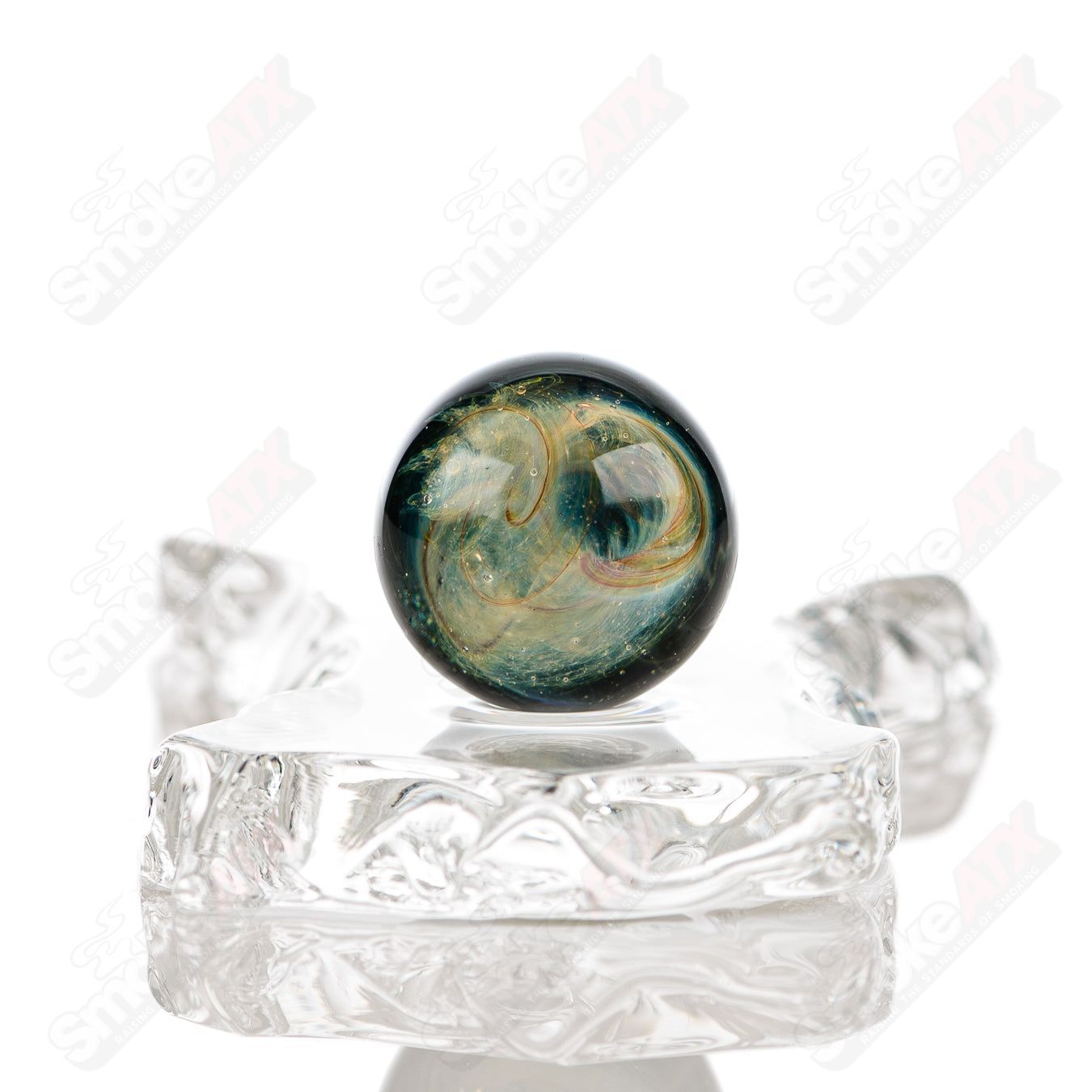 JMass Heady Glass Slurper Marble with colorful swirls, intricate design, and smooth glass finish.
