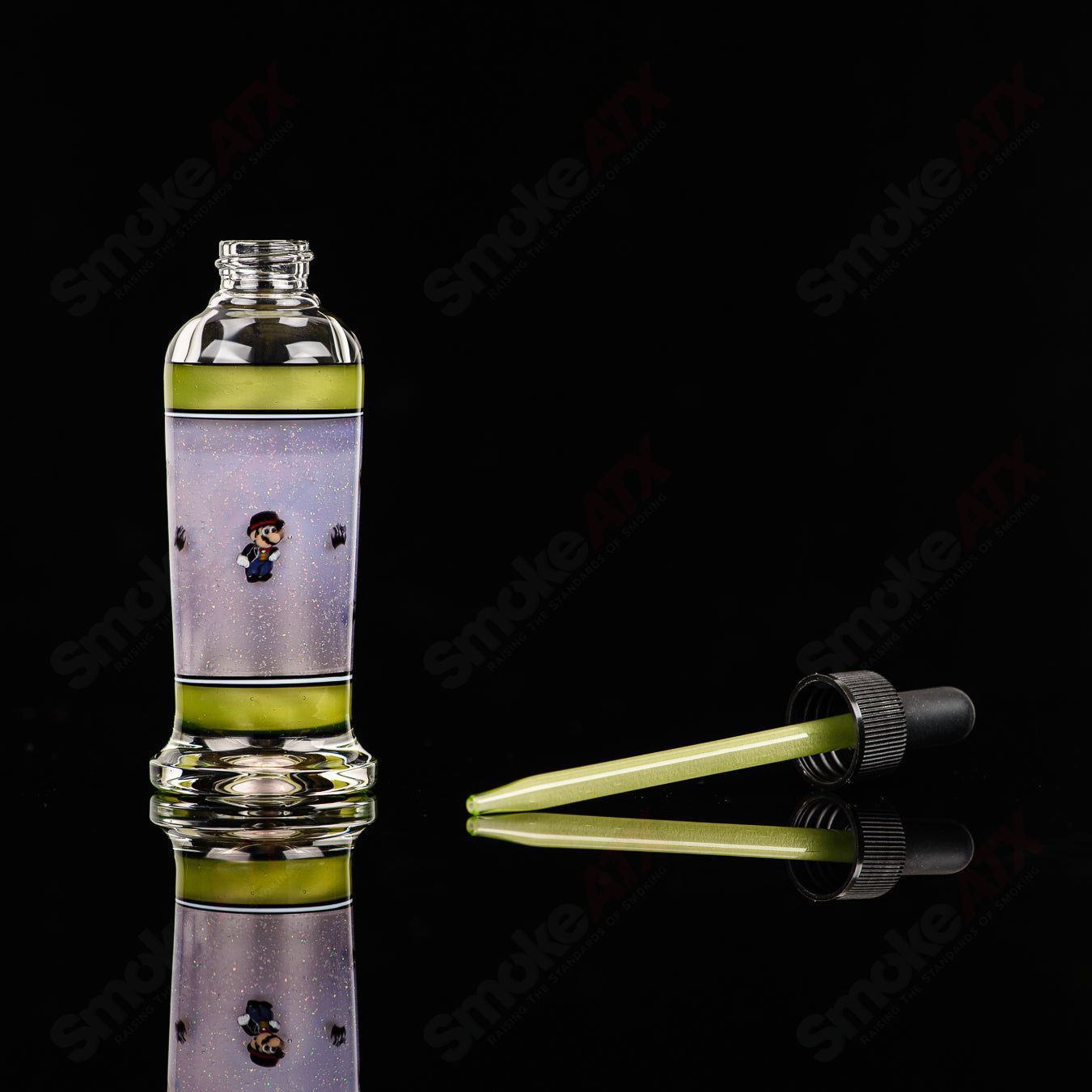 Heady Glass Micro Spray Bottle SPG x Micro, clear glass with a spray nozzle, compact and stylish for various uses.