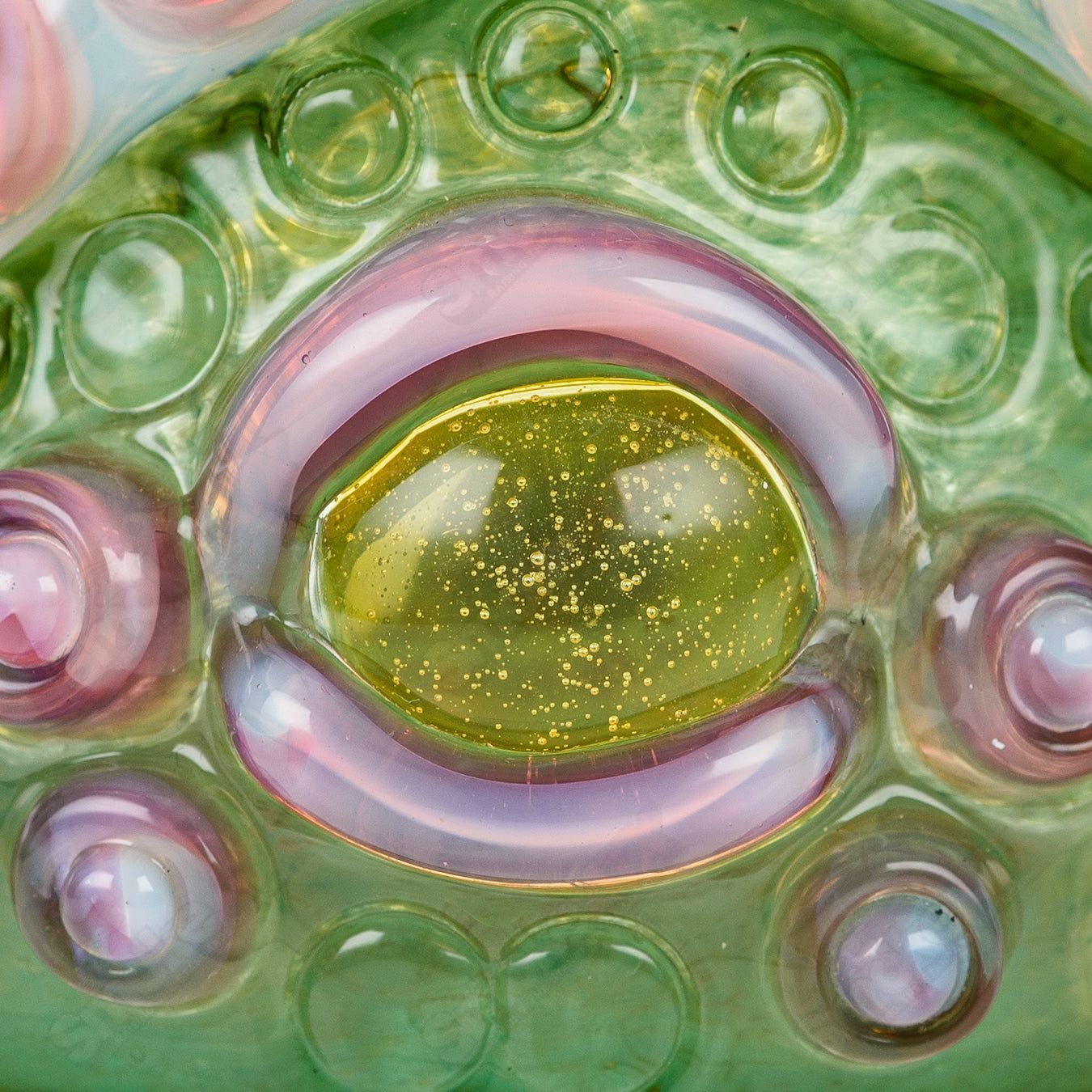 UV double barrelled Rip Curl concentrate rig by Salt Glass, featuring vibrant colors and intricate heady glass design.