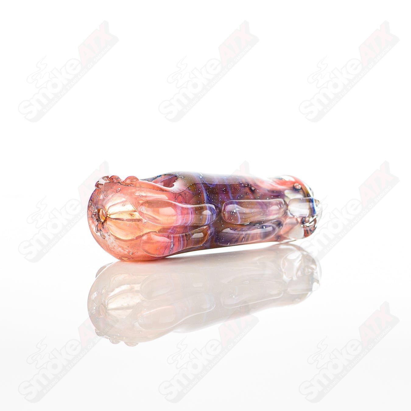 Glass pipe called #10 Spoon Glass by Nobody, featuring a clear glass design with a rounded bowl and straight stem for smoking.