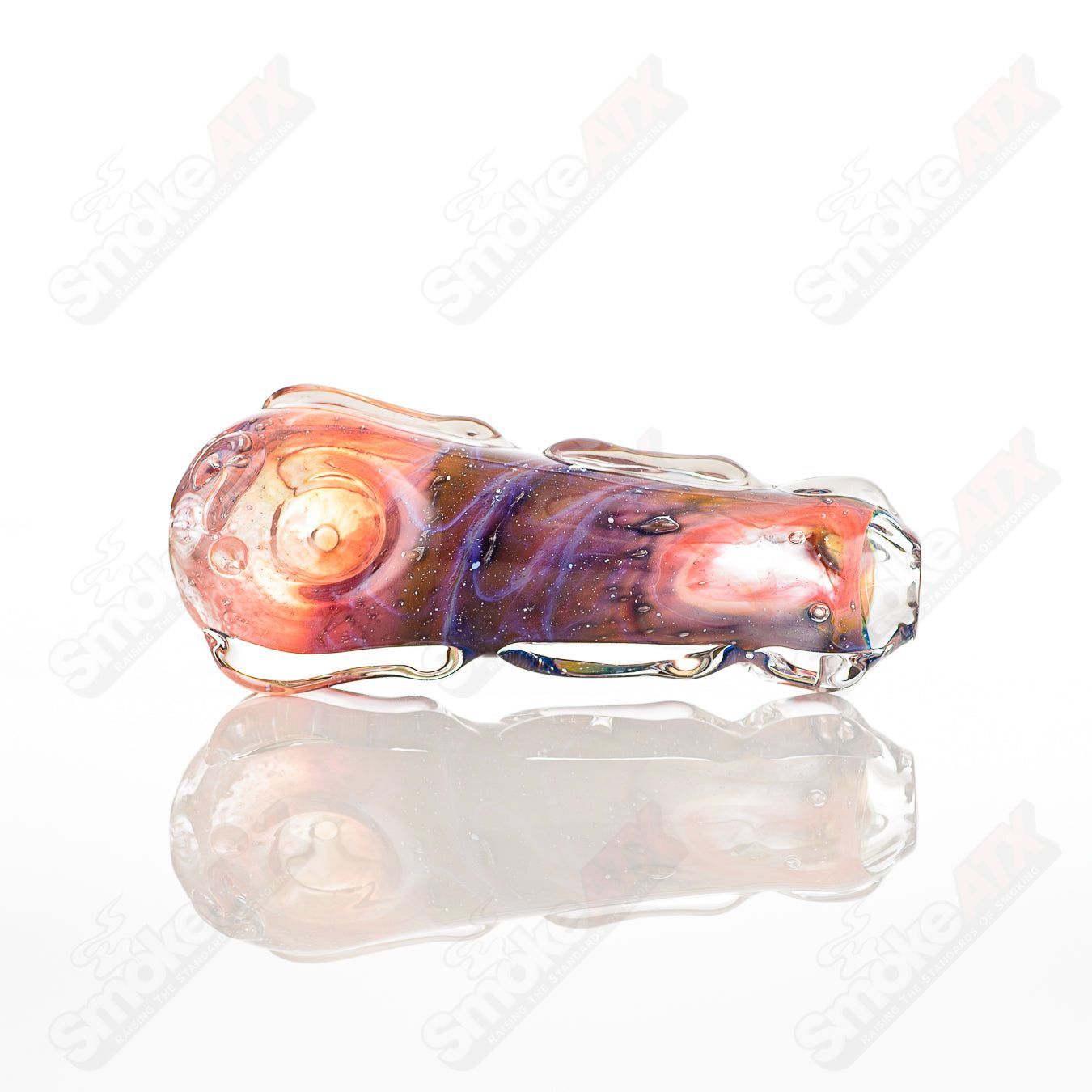 Glass pipe called #10 Spoon Glass by Nobody, featuring a clear glass design with a rounded bowl and long stem.