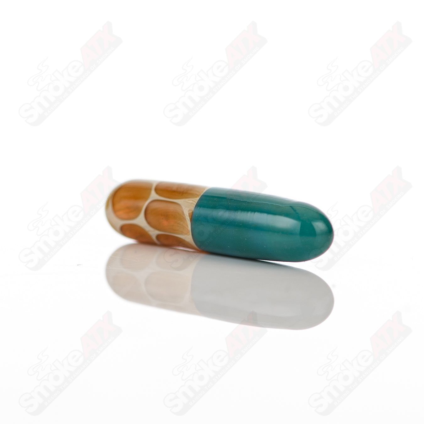 710 Products Robertson Glass #10 Terp Pill, clear glass, with a compact, rounded shape designed for concentrates.