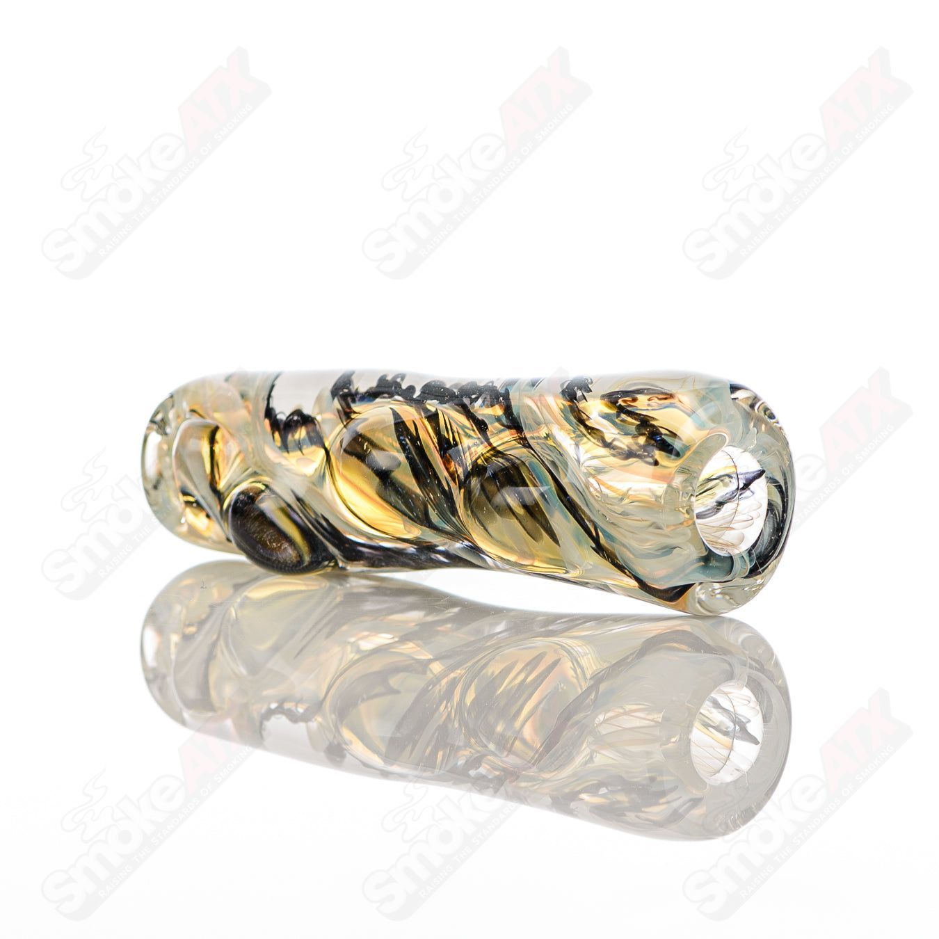 Texas Hot Glass #11 Taster Chillum glass with clear, smooth design and a compact shape for easy handling and tasting.