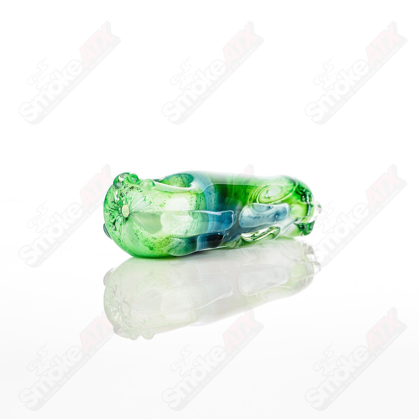 Glass pipe called the #12 Spoon Glass by Nobody, featuring a clear glass design with a rounded bowl and smooth stem.