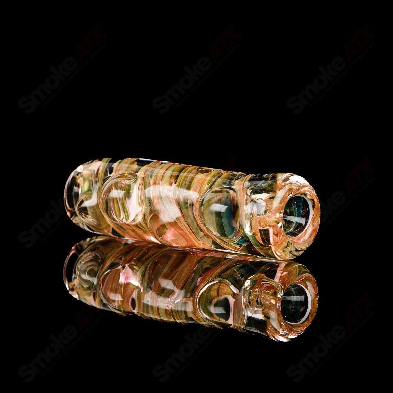 Texas Hot Glass #13 Taster chillum glass for smoking, clear glass with a compact, portable design, suitable for discreet use.