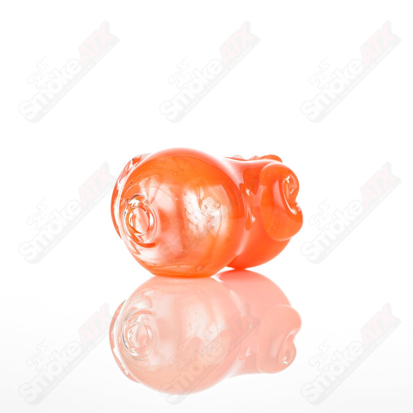 Glass pipe called #14 Bean Spoon Glass by Nobody, featuring a clear glass design with a smooth, rounded bowl and elongated stem.