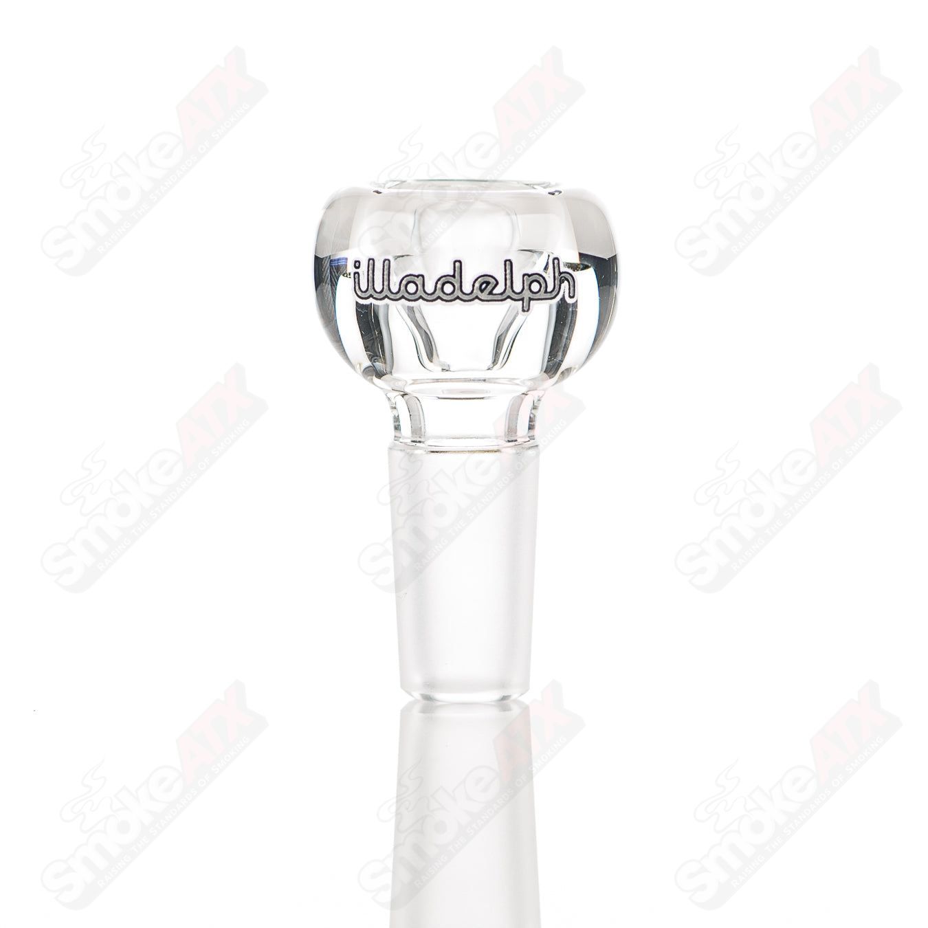 Grey Illadelph 14/20 single hole slide glass bowl for smoking, featuring a sleek design and durable construction.