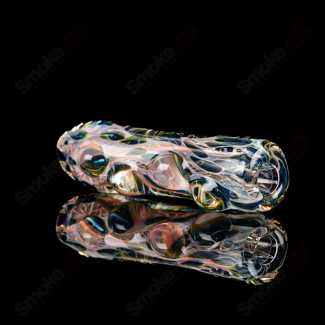 Texas Hot Glass 16 Taster Texas Hot Chillum glass with clear design, small smooth mouthpiece, and compact shape for easy handling.