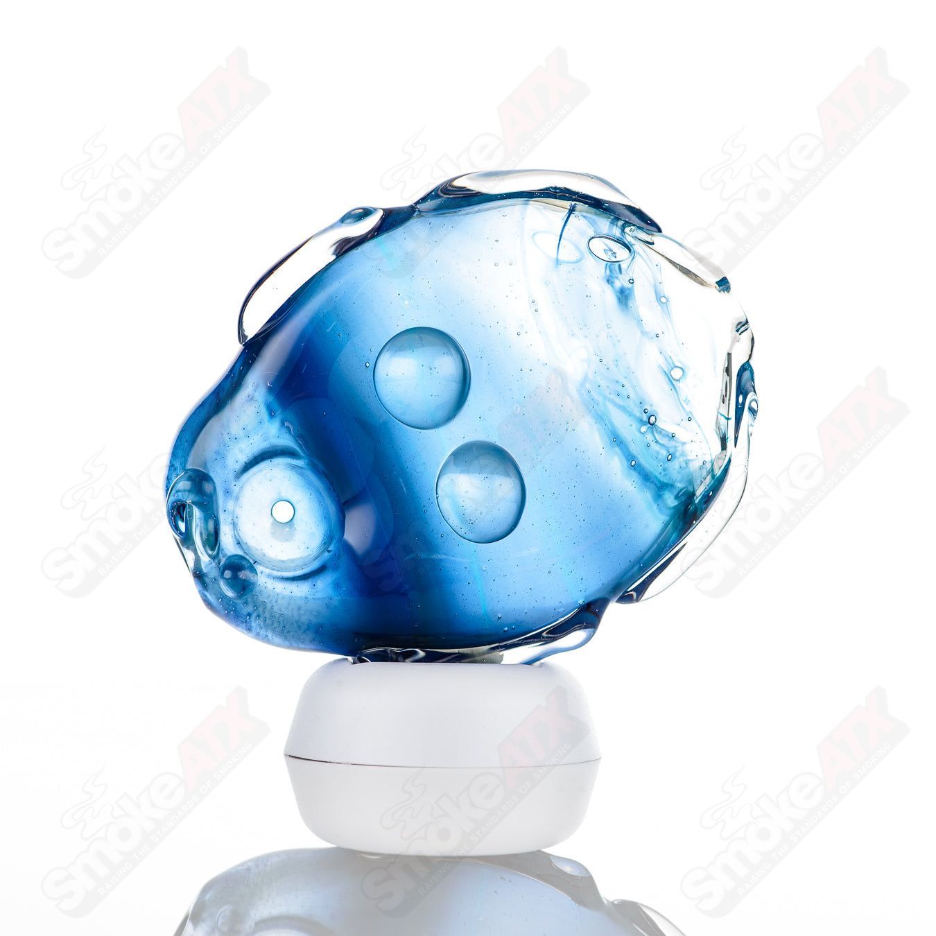 Glass Goddess Pipe by Nobody, clear glass pipe featuring intricate goddess design, ideal for smooth smoking experience.