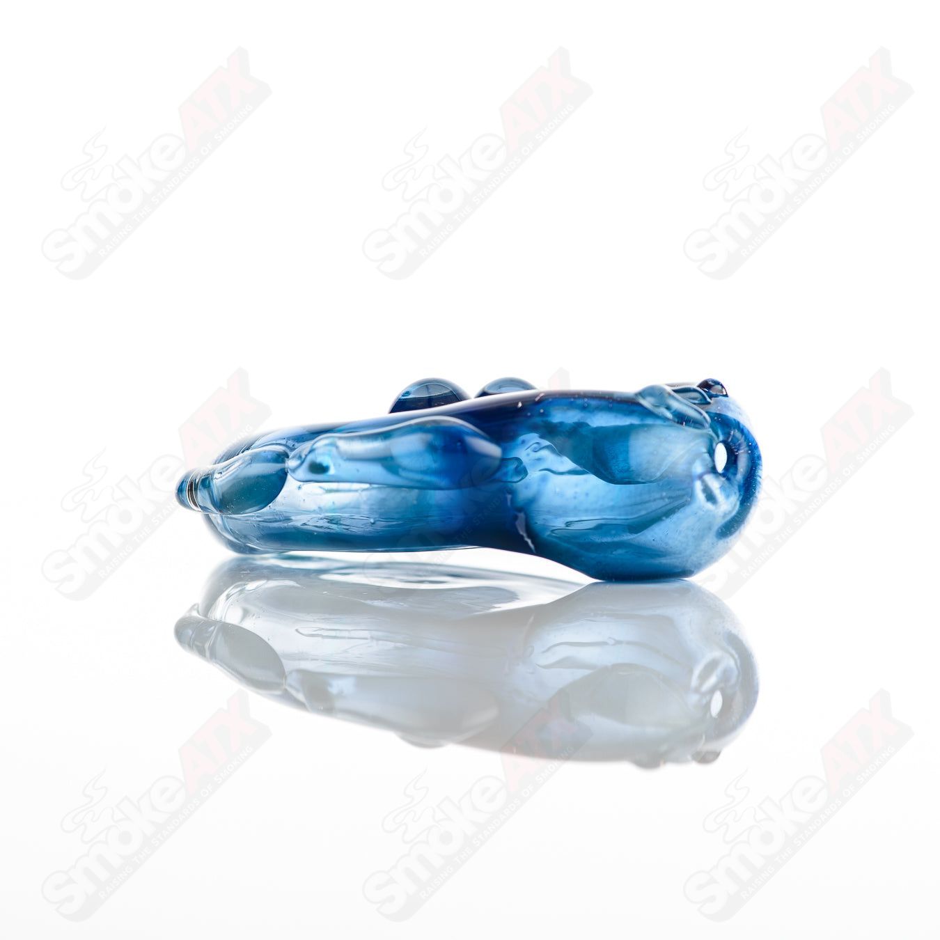 Glass Goddess Pipe by Nobody, handcrafted clear glass pipe featuring intricate goddess design, ideal for smooth smoking experiences.