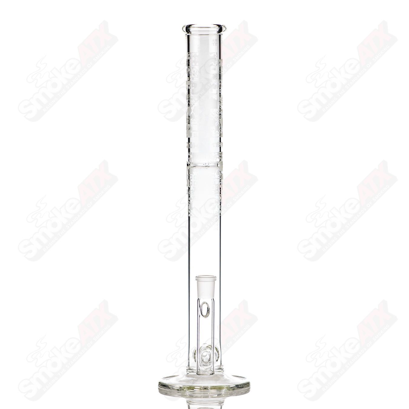 Sandblasted 18mm Limited Edition Inline Tube by Terroir, part of the Crunklestein x Terroir heady glass straight tubes collection.