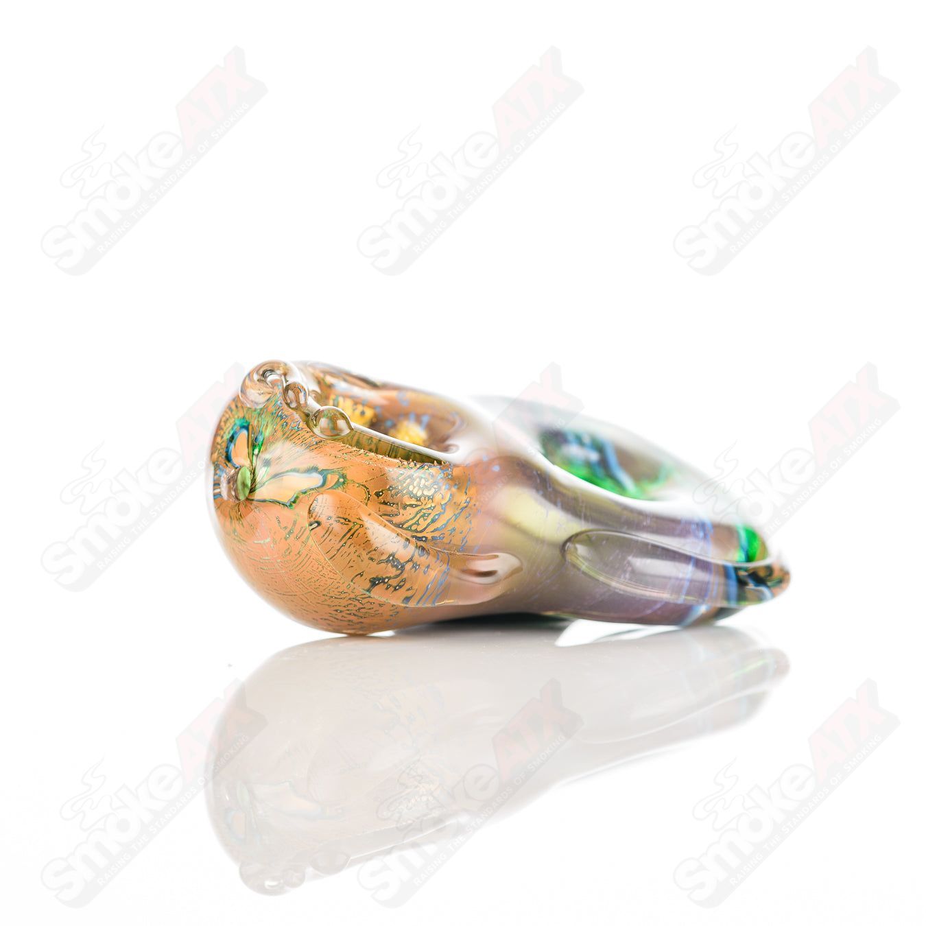 Glass Goddess Pipe by Nobody, clear glass pipe featuring a detailed goddess design for smoking or display.