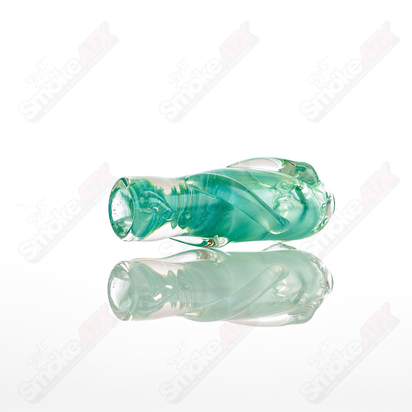 Large glass chillum by Nobody featuring a clear design and smooth finish, ideal for personal use.