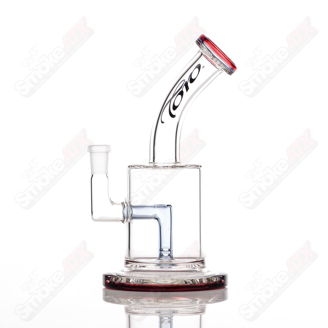 2 10mm Macro XL w 2 Color Foot/Mouthpiece Toro Glass - Smoke ATX