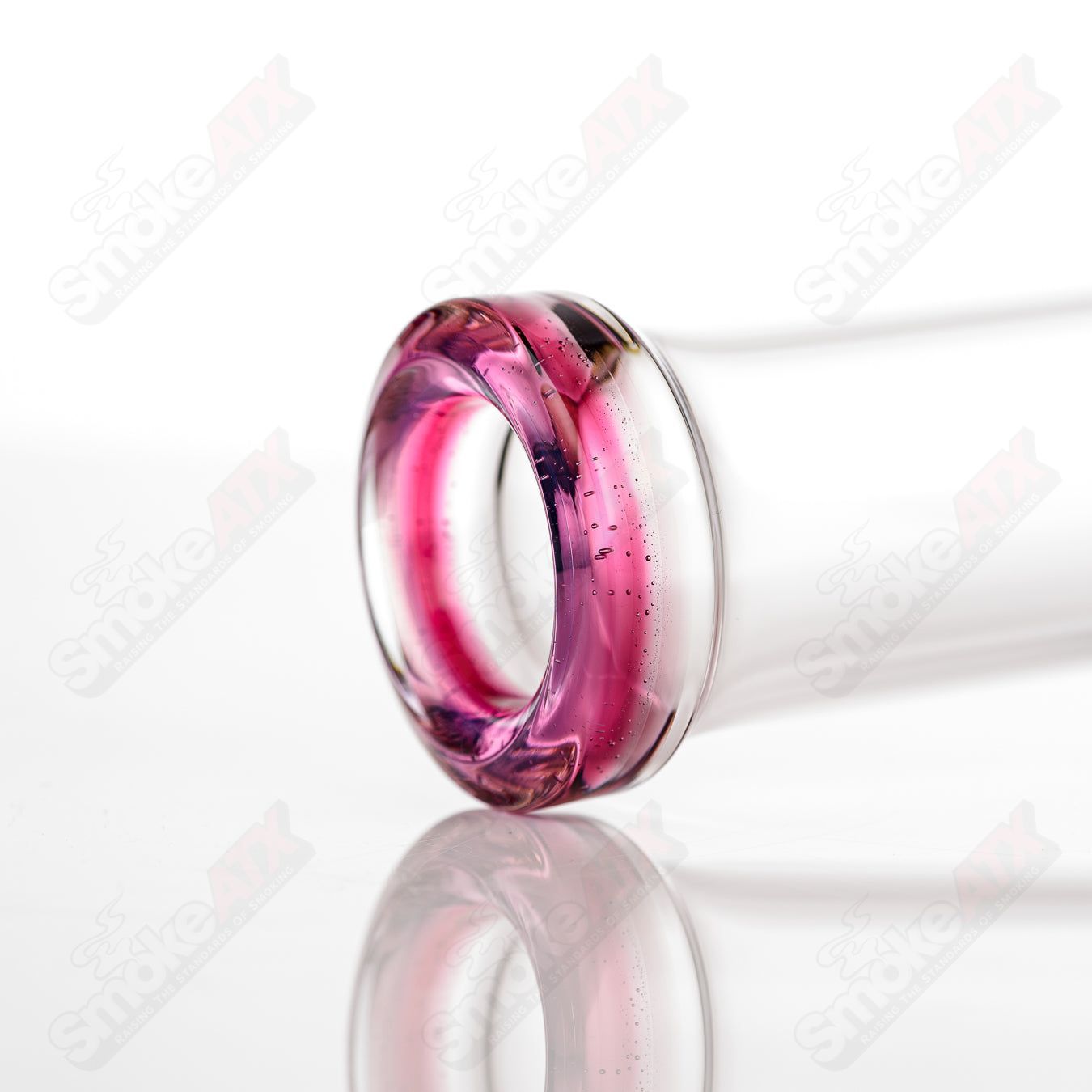 Toro 18mm full-size circular-to-circular glass bong tube, straight design, clear borosilicate glass for smooth use