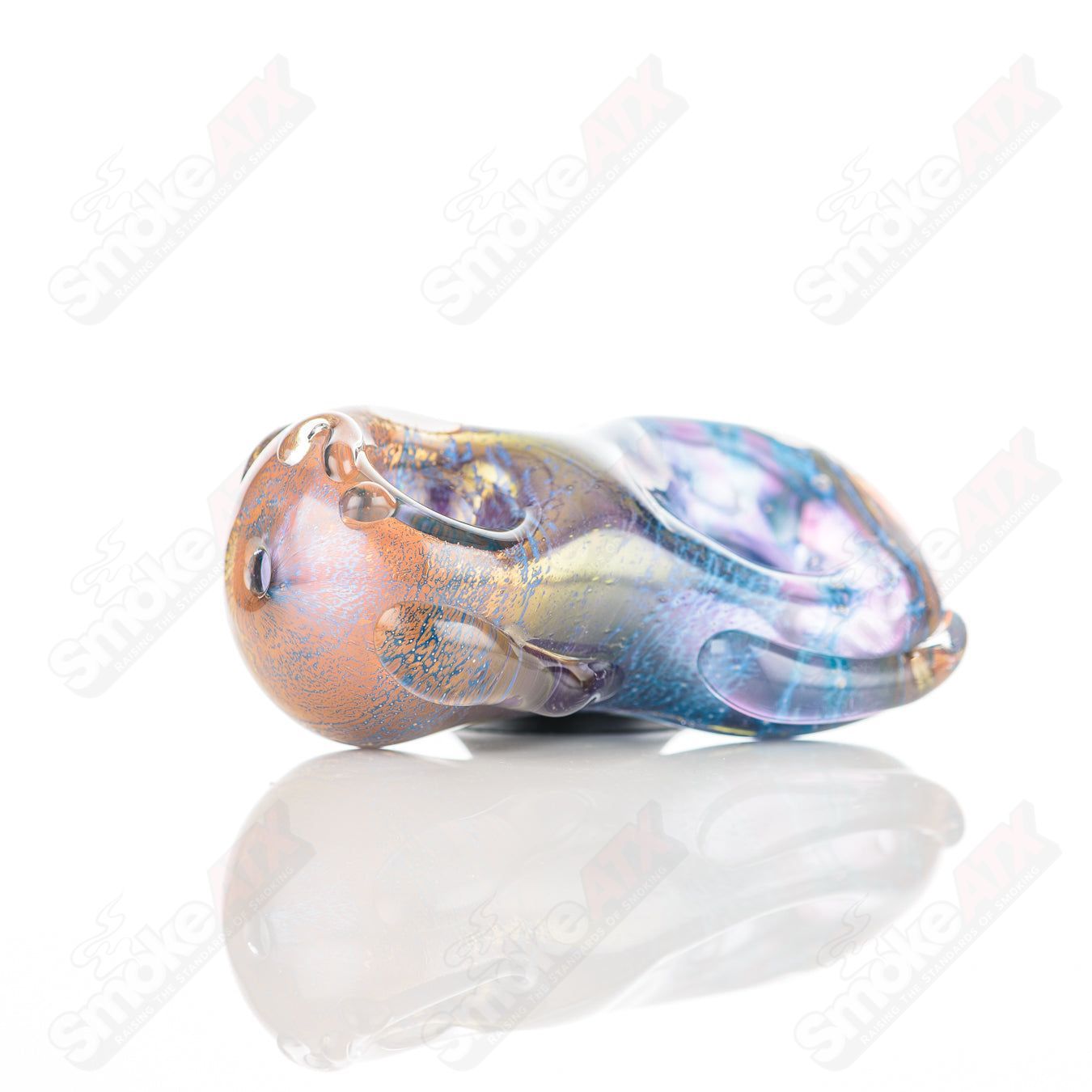 Glass Goddess Pipe by Nobody, clear glass pipe with intricate goddess design, perfect for smooth smoking experiences.