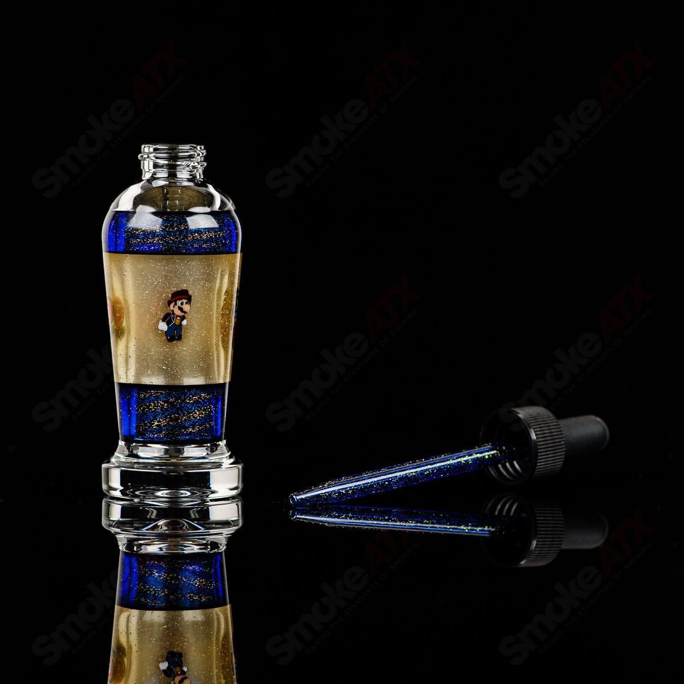 Micro Glass Heady Glass #2 Spray Bottle SPG x Micro, clear glass with two spray nozzles for fine mist spray.