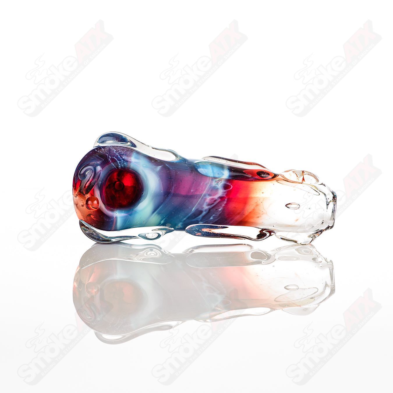 Glass pipe called the #20 Spoon Glass by Nobody, featuring a clear glass design with a rounded bowl and ergonomic shape.