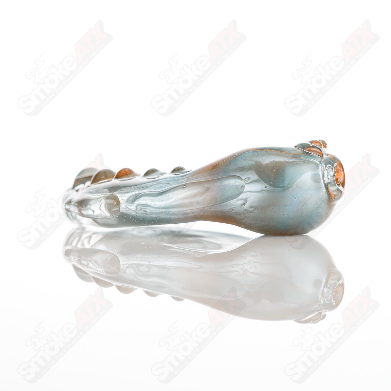 Glass Goddess Pipe by Nobody, clear glass pipe featuring a detailed goddess design for smoking or display purposes.
