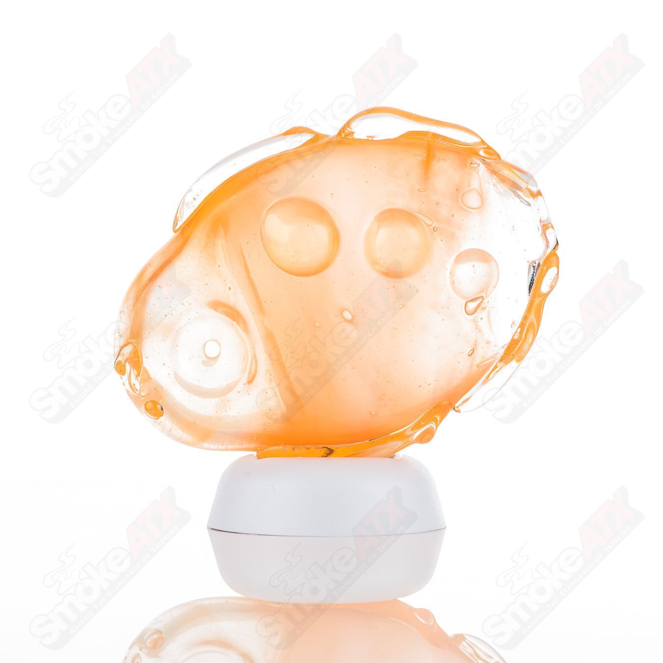 Glass Goddess Pipe by Nobody showing a clear glass pipe with intricate goddess design and smooth mouthpiece.