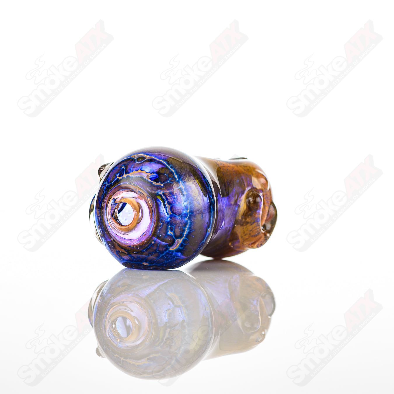 Glass pipe called #27 Bean Spoon by Nobody, featuring a clear glass design with a rounded bean-shaped bowl and smooth stem.