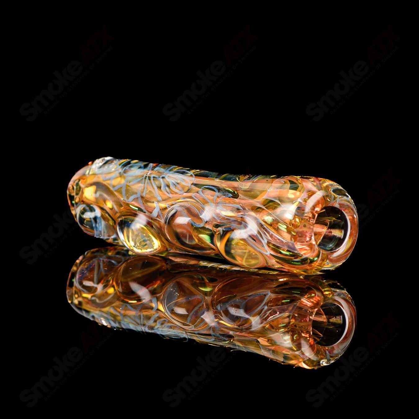 Texas Hot Glass Taster #28 Chillum glass pipe with clear, smooth design for smoking or tasting sessions.