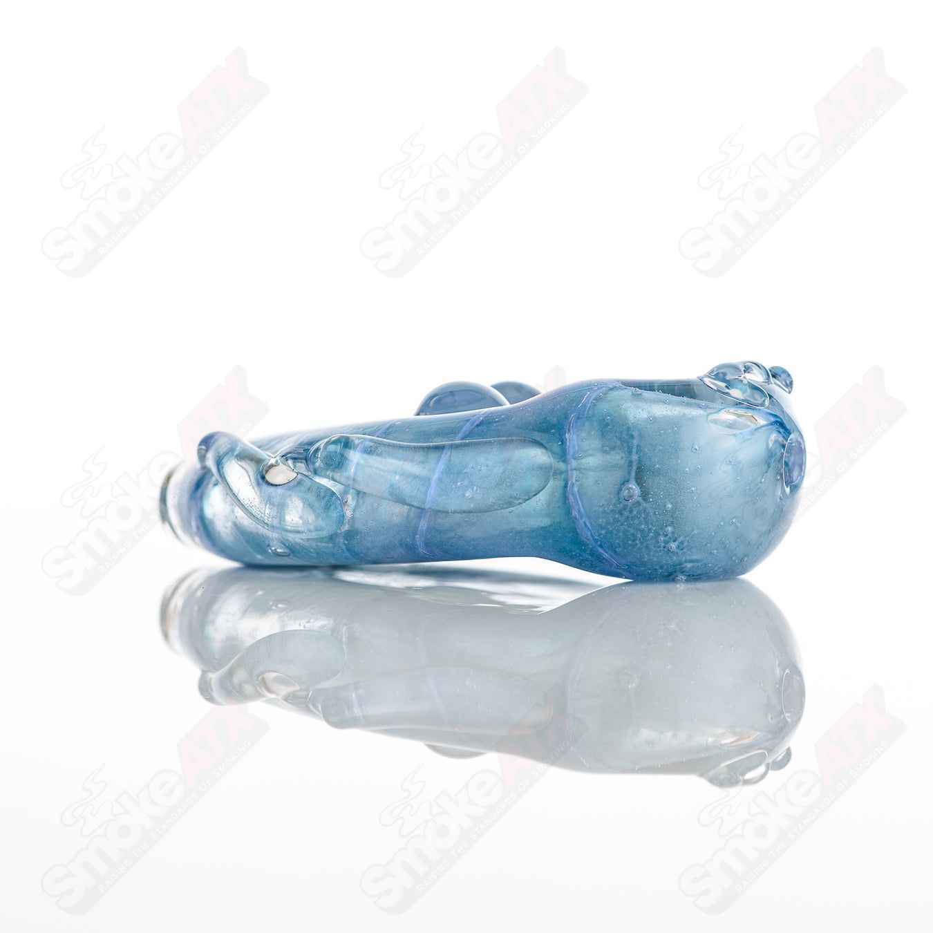 Glass Goddess Pipe by Nobody, clear glass pipe featuring a detailed goddess design, perfect for smooth smoking experiences.