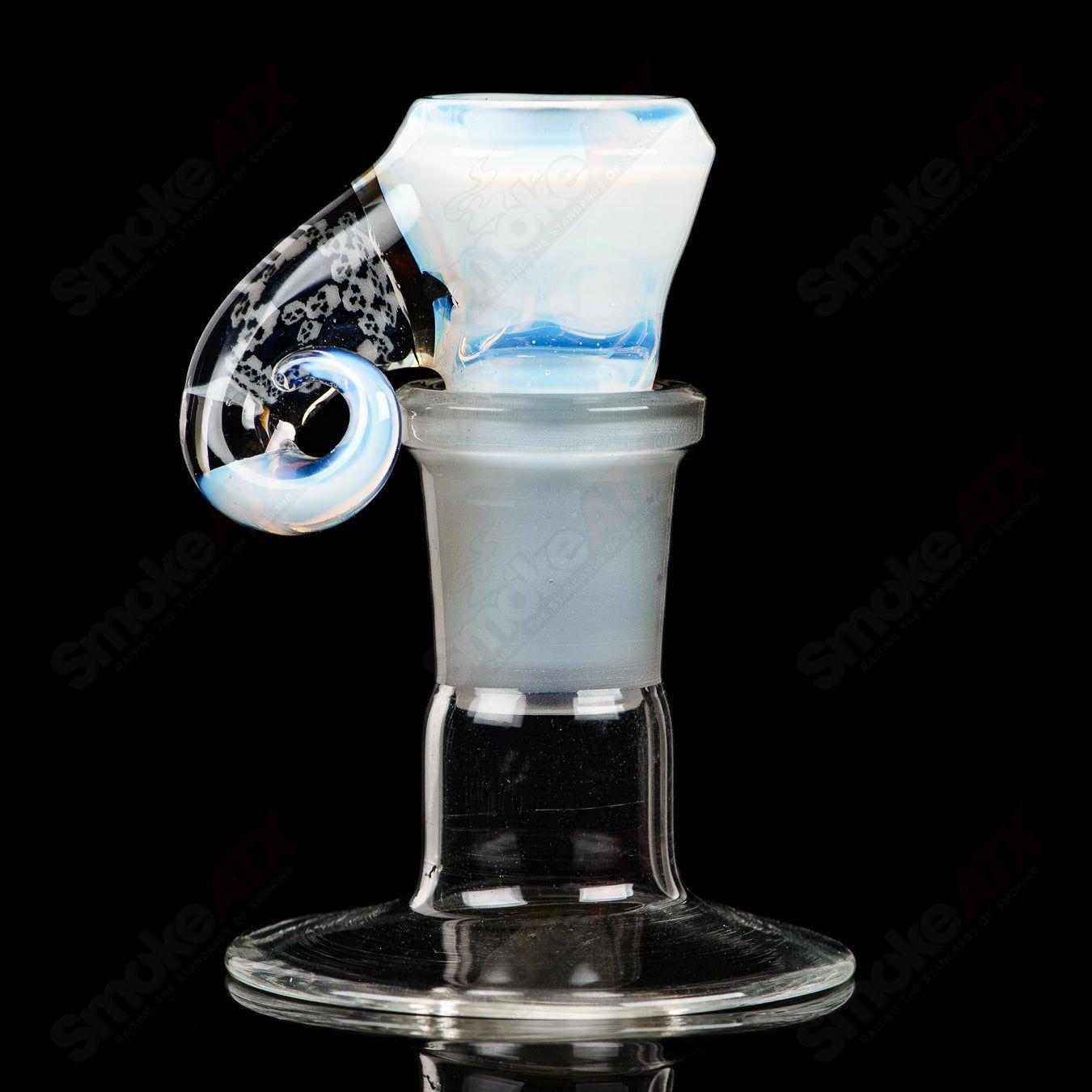 Cap’n Crunk 18mm Moonstone Slide LE bowl in black T with Crunklestein design, made for heady glass bowls.