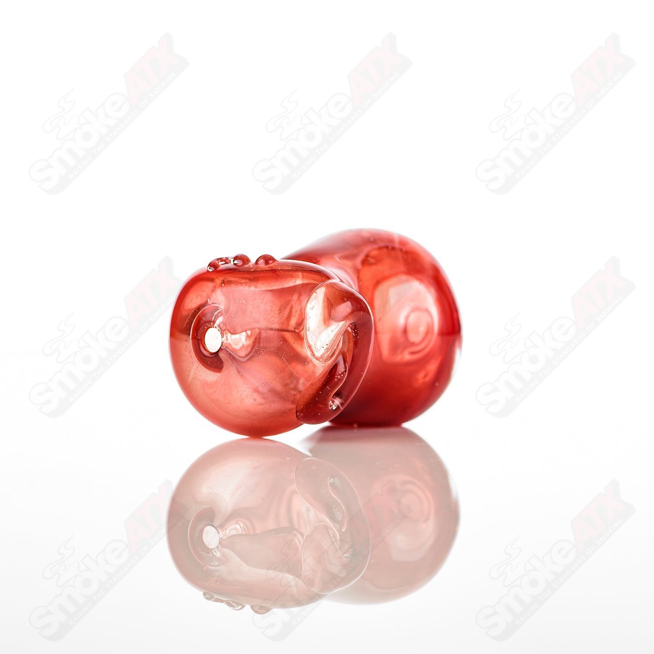 Glass pipe called #3 Bean Spoon by Nobody, featuring a clear glass design with a bean-shaped bowl for smoking.
